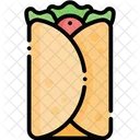 Burrito Pita Sandwich Mexian Food Icon