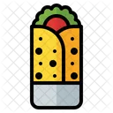 Burrito Mexican Food Wrap 아이콘