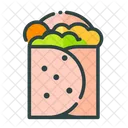 Burrito Taco Fast Food Icon