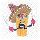 Burrito mexicano  Icono