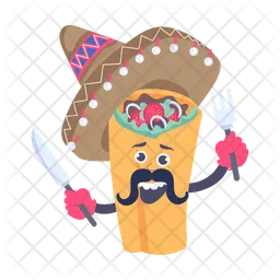 Burrito mexicano  Icono