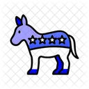 Burro Democratico Tags Ícone