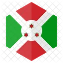 Burundi Flag Hexagon Icon