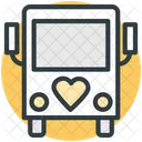 Bus Heart Sign Icon