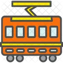 Tram Train Vehicle Transportation Icon