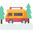 Bus Winter Road Icon