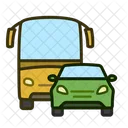 Bus And Car  Icon