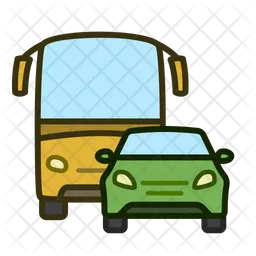 Bus And Car  Icon