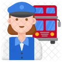 Bus Driver Professions Woman Woman Icon