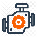 Bus Engine Mechanical Power Icon