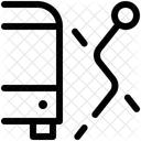 Bus Segment Path Navigation Icône