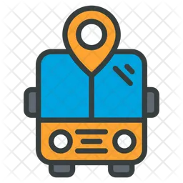 Bus Location Flag Icon