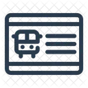 Bus Pass Ticket Access Icon