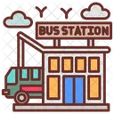 Bus Station Station Railroad Station Icône
