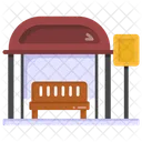 Bus Stop Bus Station Waiting Area Icon