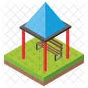 Bus Stop Waiting Area Cityscape Icon