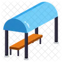 Bus Stop Waiting Area Travel Stop Icon