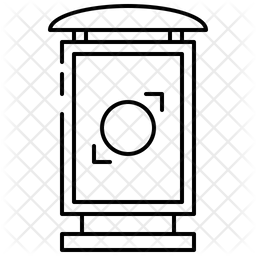 Bus stop shelter ad Icon