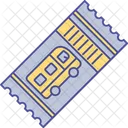 Bus Ticket Blank Pass Boarding Pass Icon