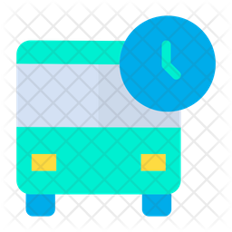 Bus Time Icon - Download in Flat Style