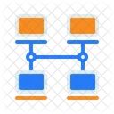 Bus Topology Bus Network Peer To Peer Icon