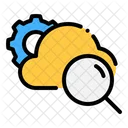 Busqueda Nube Datos Icono