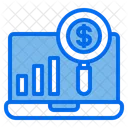 Crecimiento Labtop Finanzas Icono