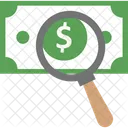 Buscar Dinero Billetes Encontrar Inversiones Icono