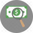 Buscar Dinero Billetes Encontrar Inversiones Icono