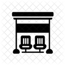 Bushaltestelle abstand stuhl  Symbol