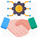 Busines Handshake Money Icon