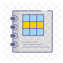 Diary Icon - Download in Colored Outline Style