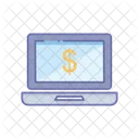 Laptop Online Dollar Icon