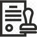 비즈니스 계약 스탬프 아이콘