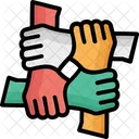 Business Collaboration Hands Companionship Icon