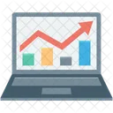 Business Graph Laptop Icon