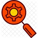 Business Cog Magnifier Icon