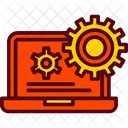 Business Laptop Gear Icon