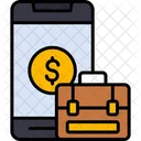 Business Smartphone Briefcase Icon