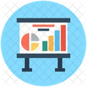 Business Analysis Presentation Projection Screen Icon
