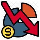 Business Down Arrow Currency Icon
