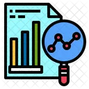 Find Report Growth Graph Icon