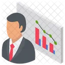 Business Presentation Business Analyst Trading Manager Icon