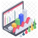 비즈니스 분석 온라인 통계 데이터 인포그래픽 아이콘
