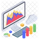 비즈니스 분석 온라인 통계 비즈니스 인포그래픽 아이콘