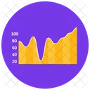 Business Analytics Area Graph Area Chart Icon