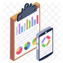비즈니스 데이터 비즈니스 앱 데이터 분석 아이콘
