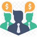 Businessmen Group Money Icon