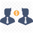 Kommunikation Geschaftsleute Geld Symbol