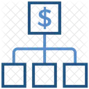 Business Branching Dollar Sign Networking Icon